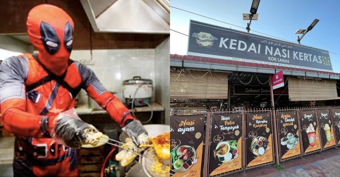 Di Restoran Ini Deadpool Sibuk Jualan Nasi Kerabu hingga Nasi Ayam Kampung