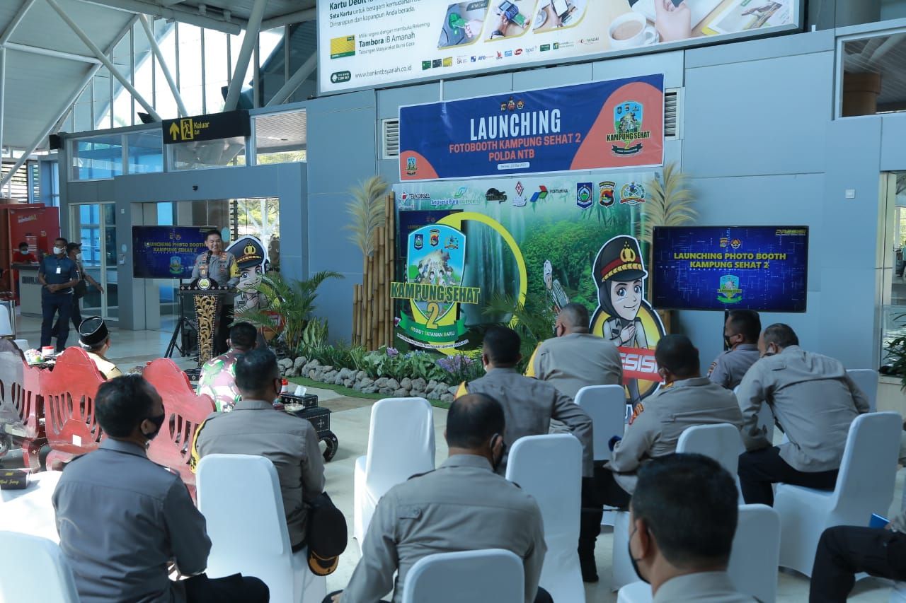 Penampakan Photo Booth Kampung Sehat 2 di Bandara Internasional Lombok