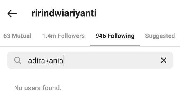 Ririn Dwi Ariyanti saling unfollow dengan putri Aldi Bragi, Siti Adira Kania