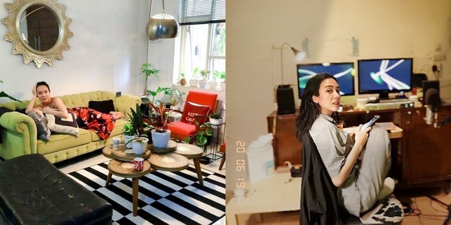 Dekorasi dengan padu-padan warna dan tekstur mewarnai rumah Dea Ananda dan Ariel Nidji. Tidak ketinggalan tumbuhan hijau yang menghidupkan suasana rumah. (Foto: YouTube & Instagram)