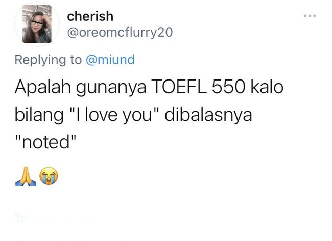 Ketika cuma sepihak yang suka dan pihak lainnya nggak menyimpan rasa. Ini sih namanya penolakan secara halus. Foto: twitter.com/oreomcflurry20