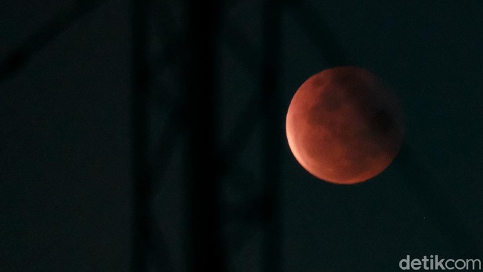 Gerhana bulan total, super blood moon, 26 Mei 2021. (Andhika Prasetia/detikcom)