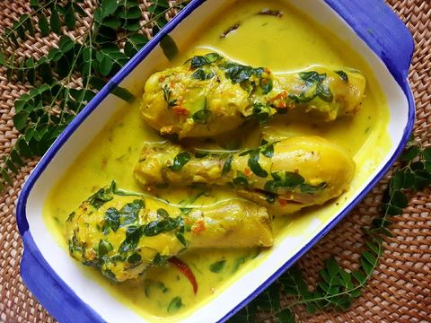 Resep Ayam Kari Kuning Daun Kelor