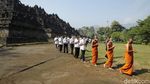 Suasana Perayaan Waisak dengan Prokes Ketat di Candi Borobudur