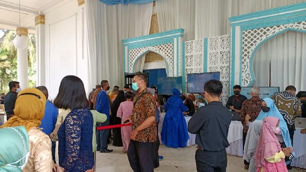 Wagub Kaltim Hadi Mulyadi menggelar resepsi pernikahan putrinya, Rabu (26/5/2021).