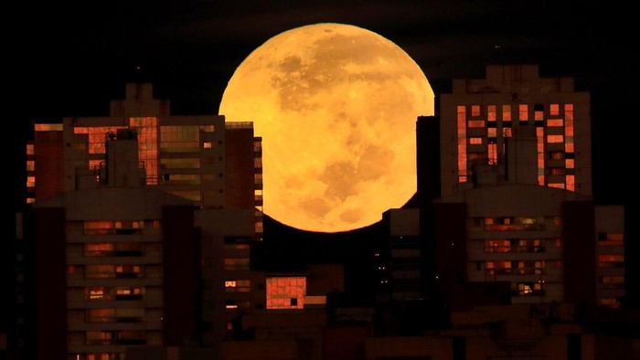 Wow, Begini Potret Super Blood Moon di Brasil Fenomena super blood moon terjadi di beberapa negara dunia. Nah, salah satunya di Brasil nih gaes. Yuk, intip foto-fotonya.