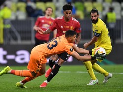 Villareal menaklukkan Manchester United di final Liga Europa di Stadion Miejski, Gdansk, Polandia, Kamis (27/5/2021) dini hari WIB (Getty Images/Adam Warzawa - Pool)