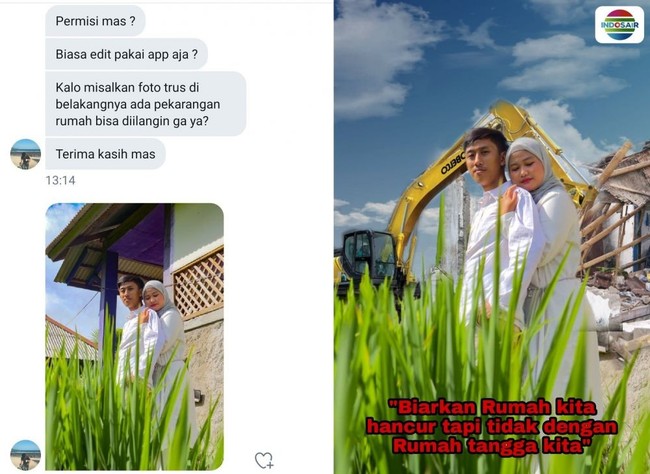 Pasti orangnya jadi nyesel deh setelah tau hasil editannya kayak gini. Minta rumahnya dihilangkan kan bukan berarti di gusur juga dong.. Foto: Twitter.com/pantungalimar