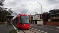Trem kosong terlihat ditempatkan di pusat kota di Newcastle, Australia. Getty Images/Lisa Maree Williams  