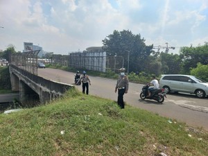 Ini TKP Motor Terjun ke Tol Bintaro dari Flyover di Ciputat
