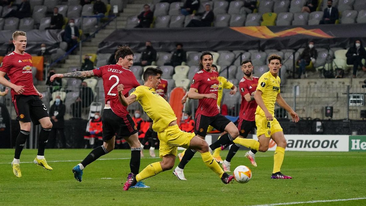 Villarreal ungguli Manchester United di babak pertama. (Foto: Getty Images/Janek Skarzynski - Pool)