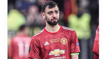Bruno Fernandes disebut datang ke MU hanya untuk menangis. Foto: Twitter