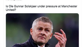 Dua setengah musim berlalu bagi Solskjaer tapi dia belum mendapatkan kejuaraan. Foto: Twitter