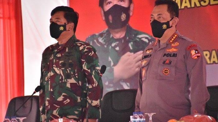 Panglima TNI Marsekal Hadi Tjahjanto dan Kapolri Jenderal Listyo Sigit Prabowo