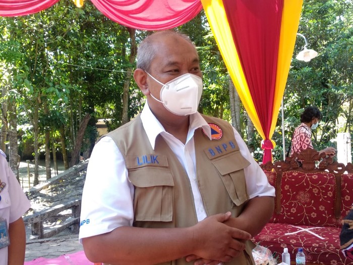 Sekretaris Utama BNPB Lilik Kurniawan saat memberikan keterangan