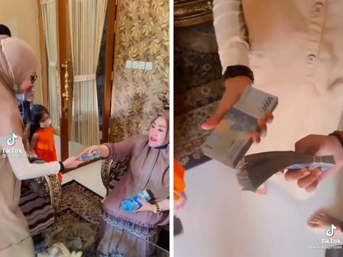 Viral kisah wanita yang bagi-bagi uang THR Rp 5 juta per orang Viral kisah wanita yang bagi-bagi uang THR Rp 5 juta per orang bikin heboh warganet.