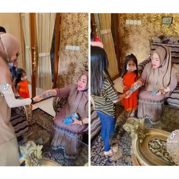 Viral kisah wanita yang bagi-bagi uang THR Rp 5 juta per orang bikin heboh warganet.