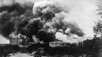 Pertempuran Konstantinopel 1453 berlangsung di darat, laut dan bawah tanah. Pertempuran darat terjadi di sekitar benteng Konstantinopel. Pengepungan ini terjadi selama 50 hari. Getty Images/General Photographic Agency  