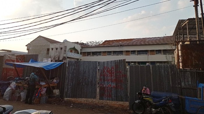 Kondisi Pasar Kambing yang sedang perbaikan, Jumat (28/5/2021).
