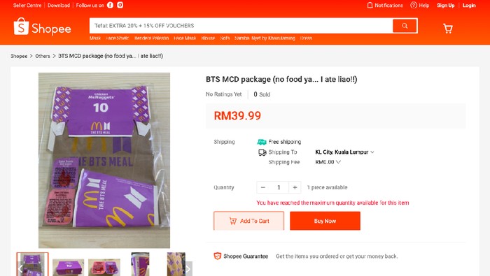 Kotak Kosong Bekas McDonalds BTS Meal Dijual Mahal dan Jadi Rebutan