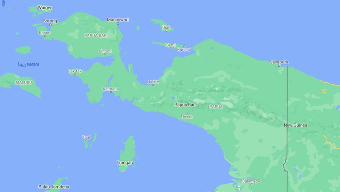 Papua dan Papua Barat (Google Maps)
