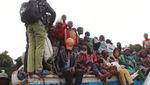 Pengungsi Gunung Berapi di Kongo Berebut Bantuan Makanan