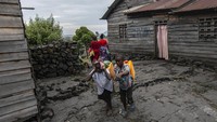 Otoritas setempat melaporkan bahwa aliran lahar dari erupsi Gunung Nyiragongo itu menghancurkan lebih dari 500 rumah.  
