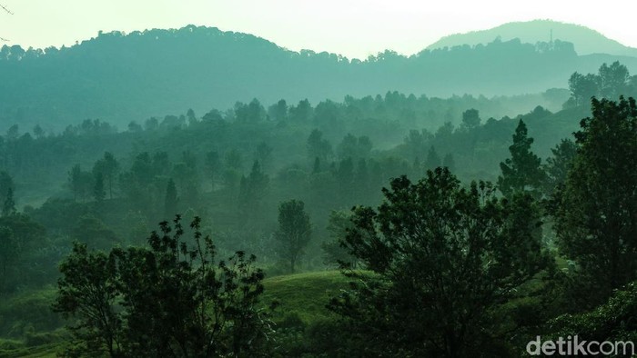 Pesona Cakrawala Puncak di Pagi Hari Kawasan Puncak Pass di Jawa Barat sangat sejuk di pagi hari. Hamparan bukit-bukit dan gunung elok dipandang.
