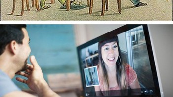 Video call: Sejumlah seniman abad ke-19 seperti Jean-Marc Côté, punya kemampuan melihat masa depan. Dia adalah salah satu pencipta En L’An 2000, serangkaian gambar dari pencapaian teknologi yang dibayangkan akan ada di tahun 2000-an. Dalam karya yang dicetak pertama kali tahun 1899, Jean-Marc Côté menggambarkan di masa depan orang melakukan percakapan video jarak jauh. Tentu saja saat itu belum ada teknologi visual semacam itu. Foto: via Brainberries