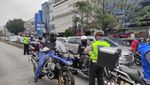 Penampakan Moge Terobos Busway di Jakpus Ditindak Polisi