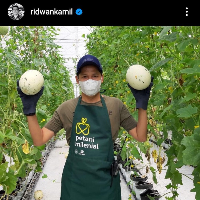 Postingan Ridwan Kamil soal petani milenial