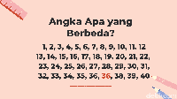 Yak betul, semuanya berbeda. Kecuali angka 36 ada dua.  