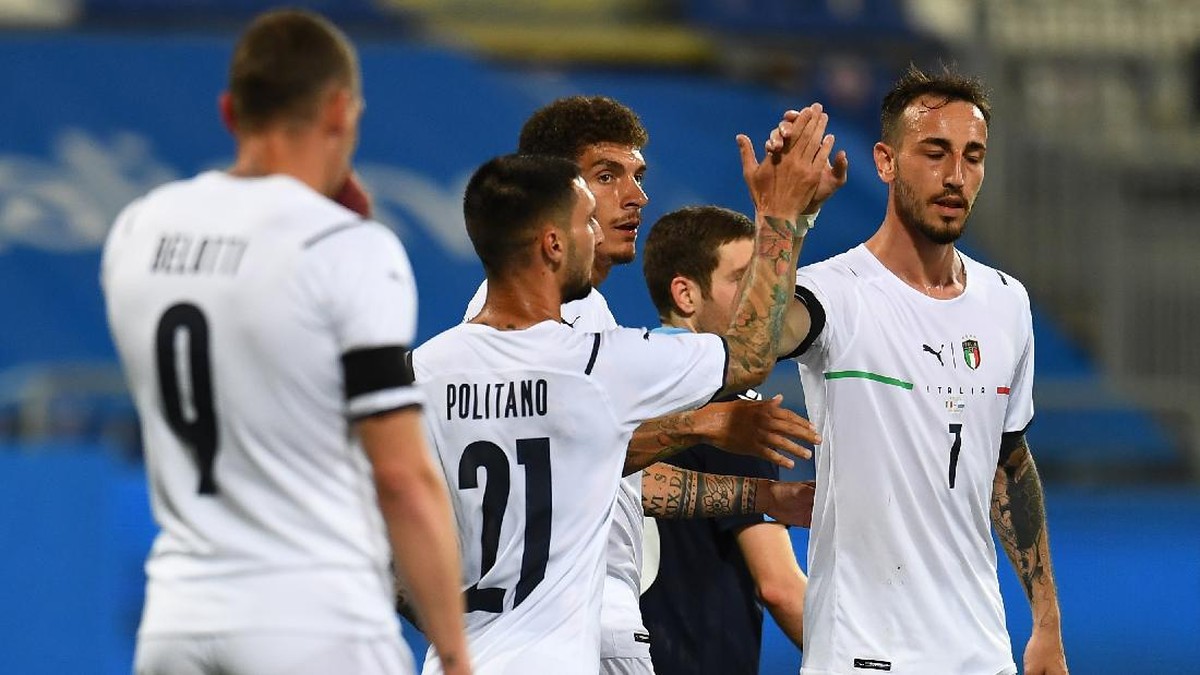 Timnas Italia menang 7-0 atas San Marino. (Foto: Getty Images/Claudio Villa)