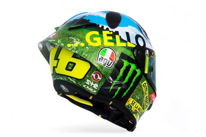 Helm sapi Rossi Helm bercorak sapi milik Valentino Rossi di MotoGP Italia 2021