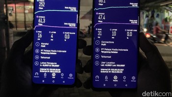 Perbandingan 5G dan 4G di BSD. Foto: Adi Fida Rahman/detikINET  