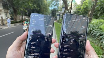 Perbandingan 5G dan 4G di Kuningan Barat. Foto: Adi Fida Rahman/detikINET
