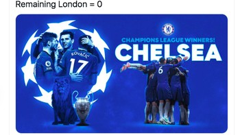 Di antara para klub asal London, baru Chelsea yang juara Liga Champions, dua kali malah. Foto: Twitter