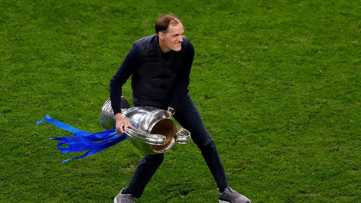 Thomas Tuchel mengantarkan Chelsea juara Liga Champions. (Foto: Getty Images/Susan Vera - Pool)