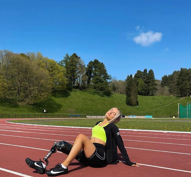 Bernadetta memiliki hobi lari. Dia berharap juga bisa berkompetisi di kejuaraan paralympics.  Foto: dok. Instagram