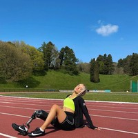 Bernadetta memiliki hobi lari. Dia berharap juga bisa berkompetisi di kejuaraan paralympics.  Foto: dok. Instagram