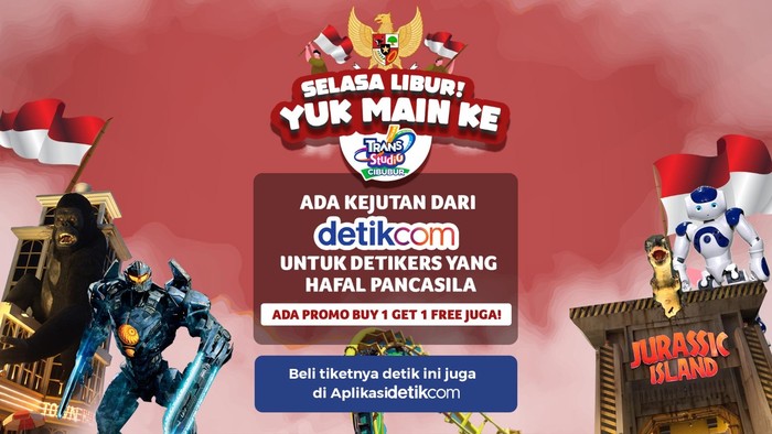 Untuk menghilangkan penat dan membuat Hari Lahir Pancasila makin seru, Trans Studio Cibubur siap menghibur kamu, lho.
