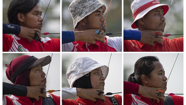 Aksi Latihan Atlet Panahan RI Jelang Olimpiade Tokyo