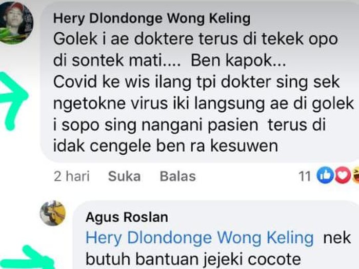 akun facebook ancam dokter