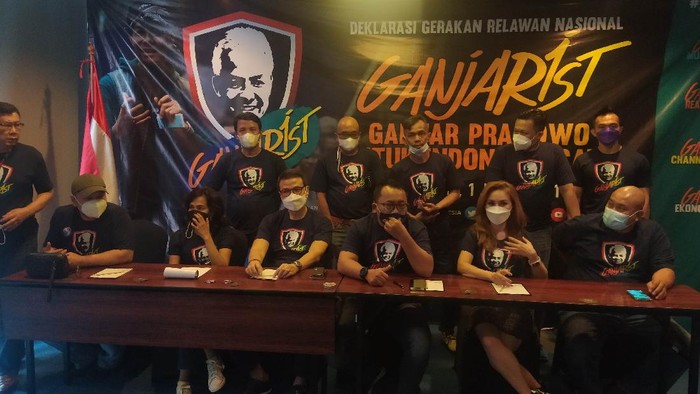 Ganjarist deklarasi Ganjar Pranowo untuk maju dalam Pilpres 2024 (Adhyasta Dirgantara/detikcom)