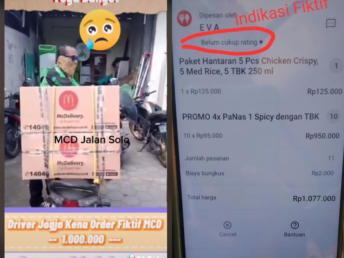 Duh! Driver Ojek Kena Orderan Fiktif Paket McDonald's hingga Rp 1 Juta