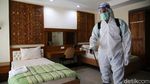 Asrama Haji Disemprot Disinfektan