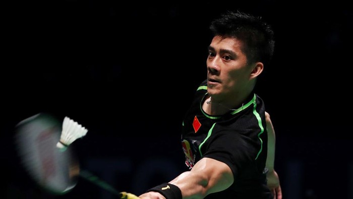 GOLD COAST, AUSTRALIA - MAY 28:  Fu Haifeng of China competes in the Mens doubles partnered with Zhang Nan against Seung Jae Seo and Choi Solgyu of Korea during the Final match during the Sudirman Cup at the Carrara Sports & Leisure Centre on May 28, 2017 in Gold Coast, Australia.  (Photo by Chris Hyde/Getty Images)