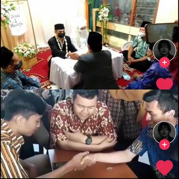 Pasangan ini dulu latihan ucap ijab kabul saat duduk di bangku SMA, kini menikah dalam dunia nyata.