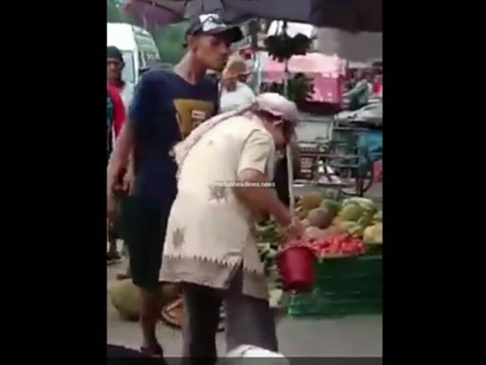 Pemuda diduga preman di Medan terekam memukul pria tua