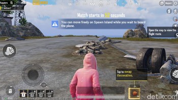 detikINET menjajal bermain game PUBG, latensi dengan memakai 5G cenderung stabil di bawah 30 ms sementara dengan 4G masih labil di antara 20-60 ms. (Foto: Aisyah Kamaliah/detikcom)